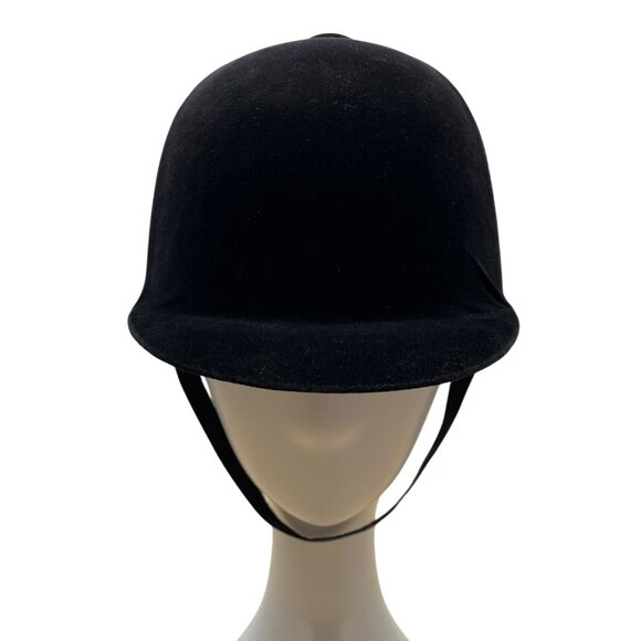Vintage Westbury Hunt Cap Equestrian Riding Helmet Black Velvet Size 7 3/8 - 60